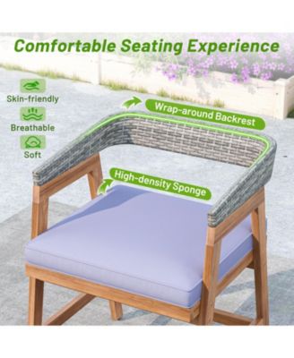 Outdoor Patio Dining Chairs Set of 4 with Seat Cushions for Comfortable and Stylish Outdoor Dining