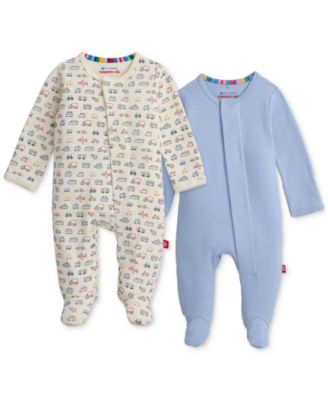 Magnetic Me - Baby Cotton Footed Coveralls, 2 Pack