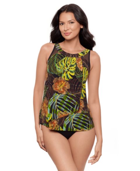 Верх бикини Tankini, на косточках — Miraclesuit, цвет: Закатный