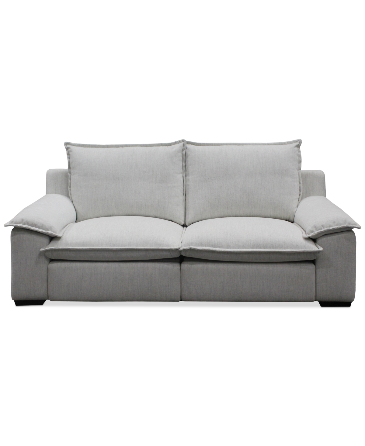 Macy's Borsi 2-pc. Sofa Sectional With 2 Power Recliners In Brown