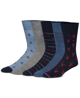 Tommy Hilfiger - Men's Lobster 5-Pk. Crew Dress Socks