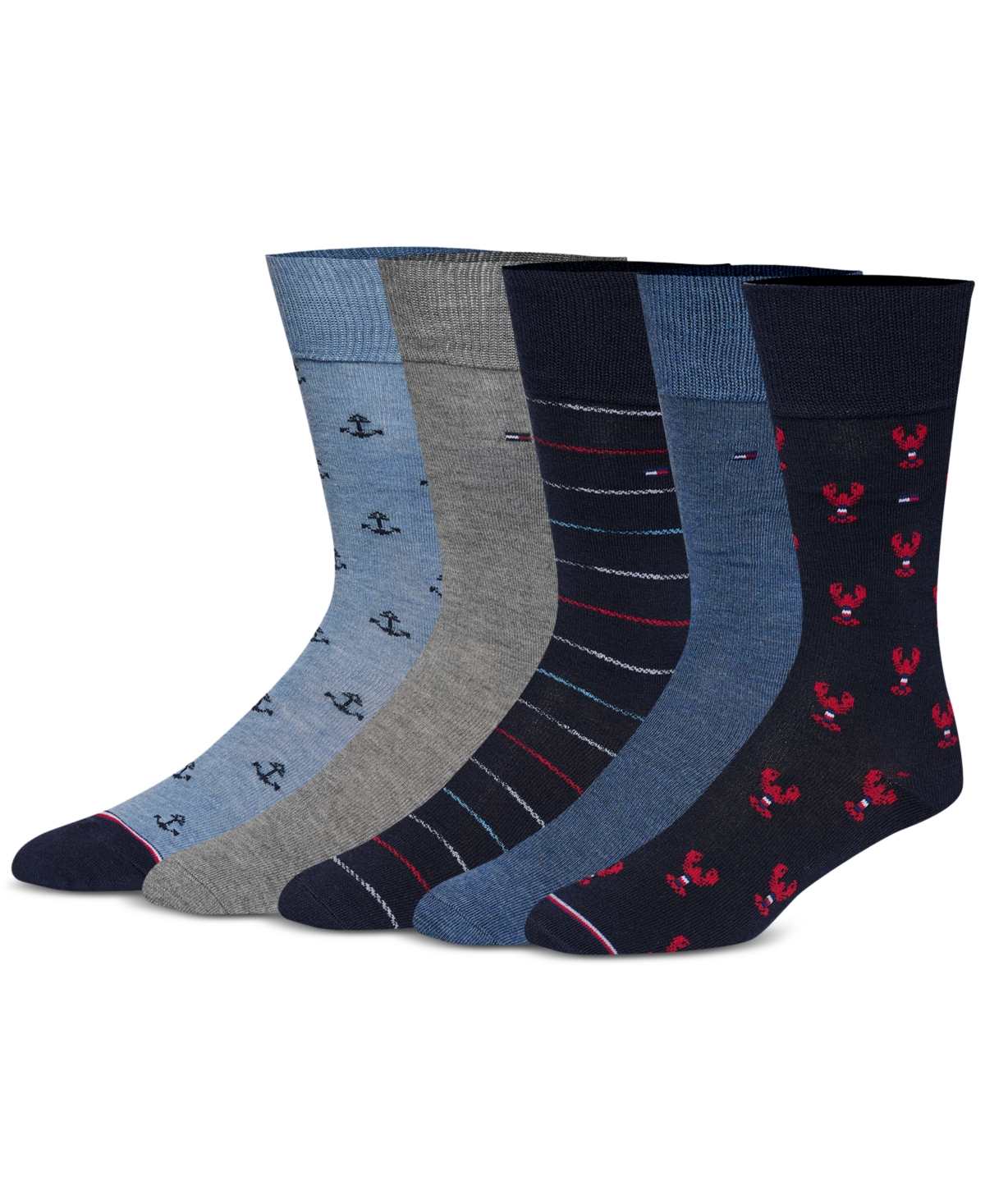 Men's Lobster 5-Pk. Crew Dress Socks - Open