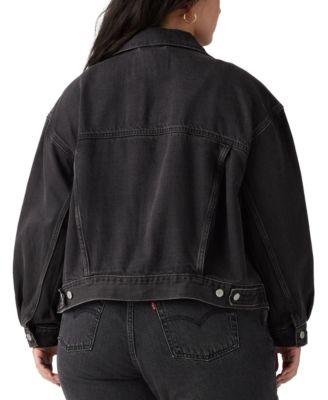 Plus Size '90s Cotton Denim Trucker Jacket