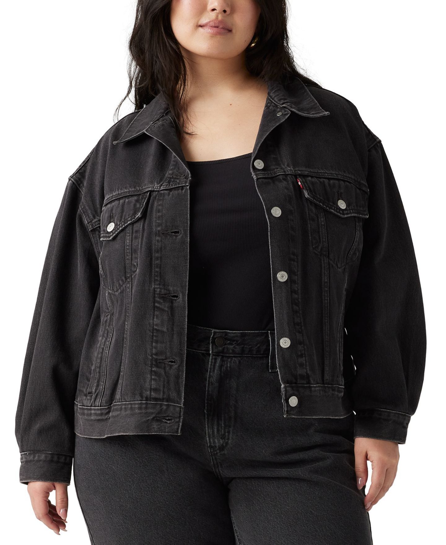 Женская куртка Levi's Plus Size '90s Cotton Denim Trucker, цвет: Road Less Traveled — фото 6