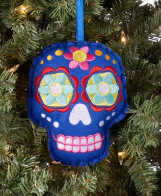 Day of the Dead Fabric Skull Ornament, Macy's Exclusive