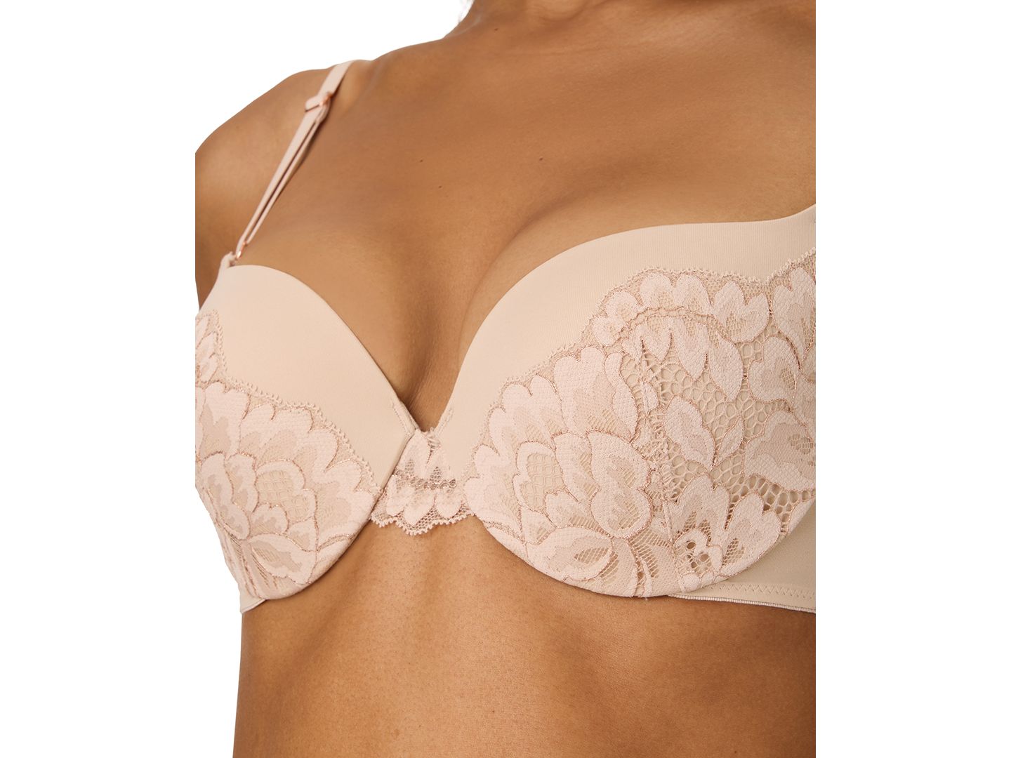 Бра пуш-ап Love Lift, кружево — Maidenform, цвет: Миндальный розовое золото — фото 4