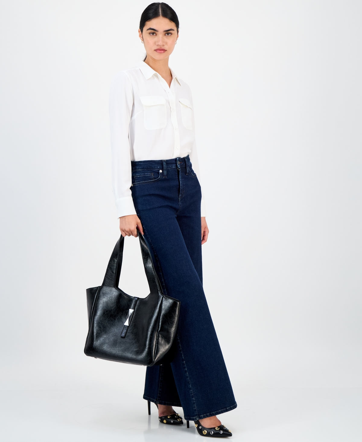 Inc International Concepts Lydiah Large Tote Bag, Exclusively At Macy's In Black