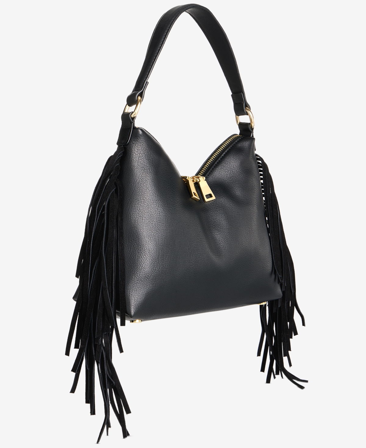 Inc International Concepts Tayviss Fringe Shoulder Bag, Exclusively At Macy's In Black