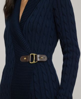 Petite Buckled Cotton Sweater
