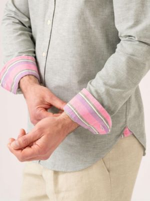 Men's Cotton Long Sleeve Linen Shirt