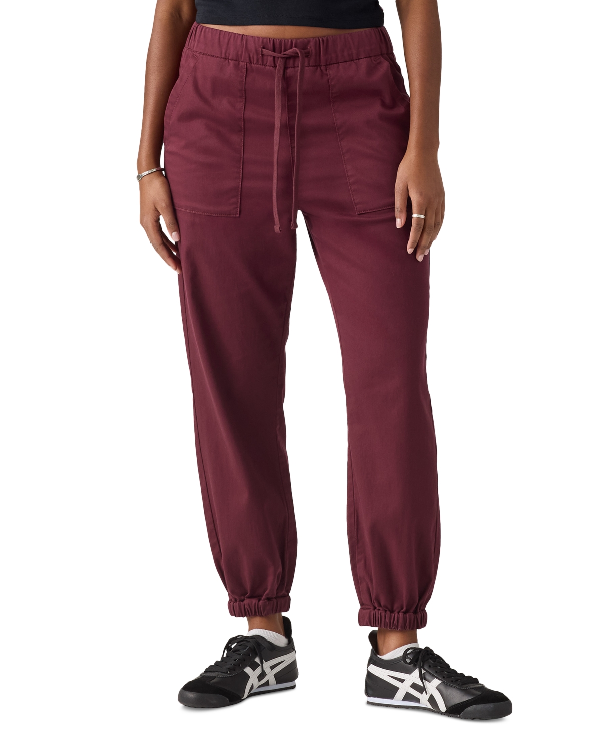 Levi's Women's Mid-rise Essential Joggers In Burgundy