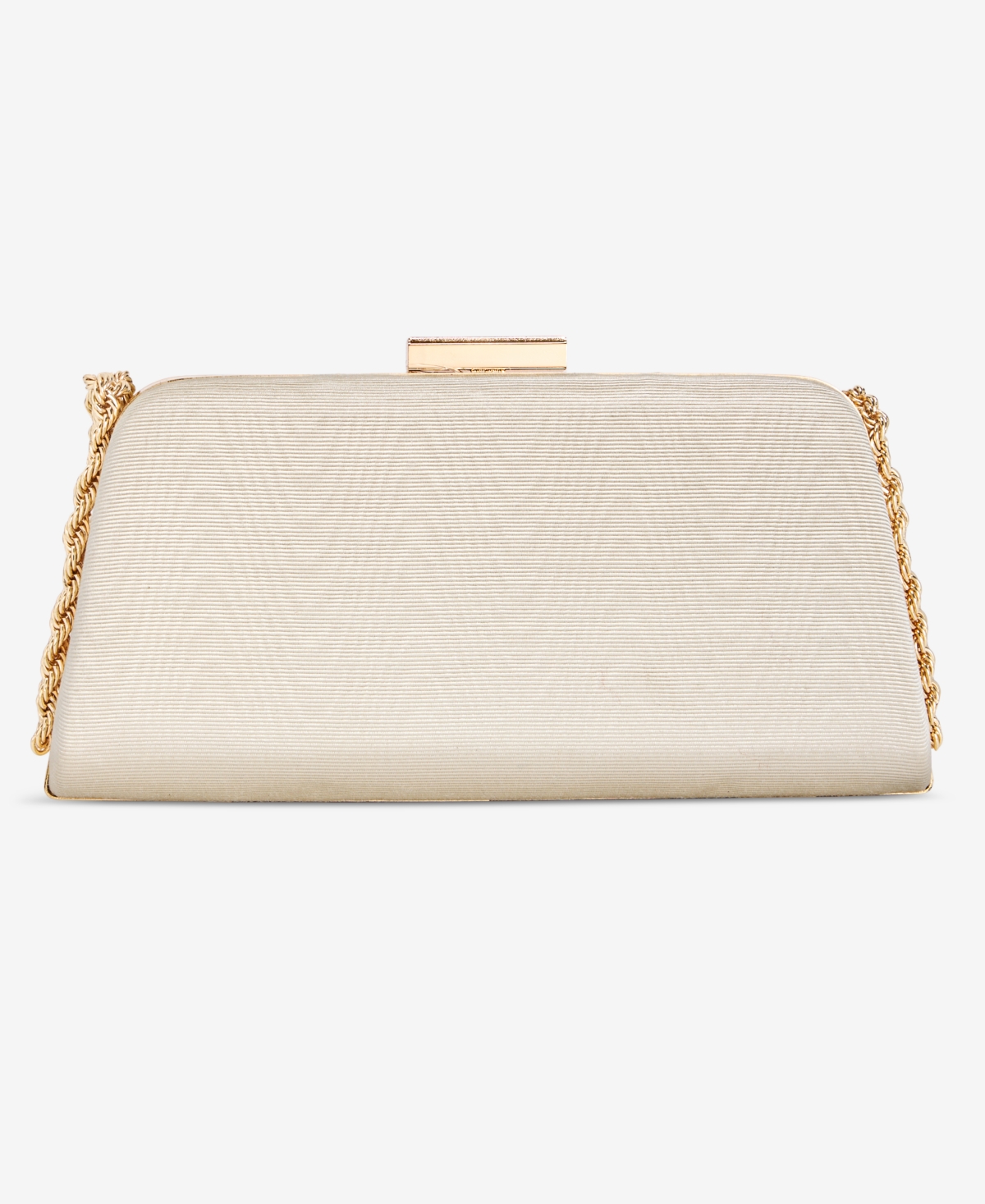 Inc International Concepts Small Twist Chain Clutch, Macy's Exclusive In Neutral