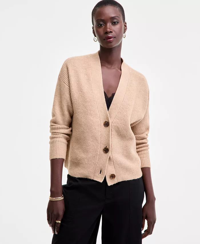 Women's Three-Button Shaker Cardigan - thumbnail 4