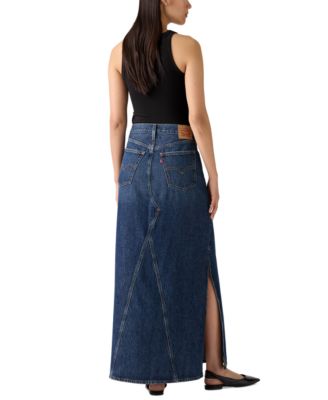 Women's Cotton Iconic Side-Slit Maxi Skirt