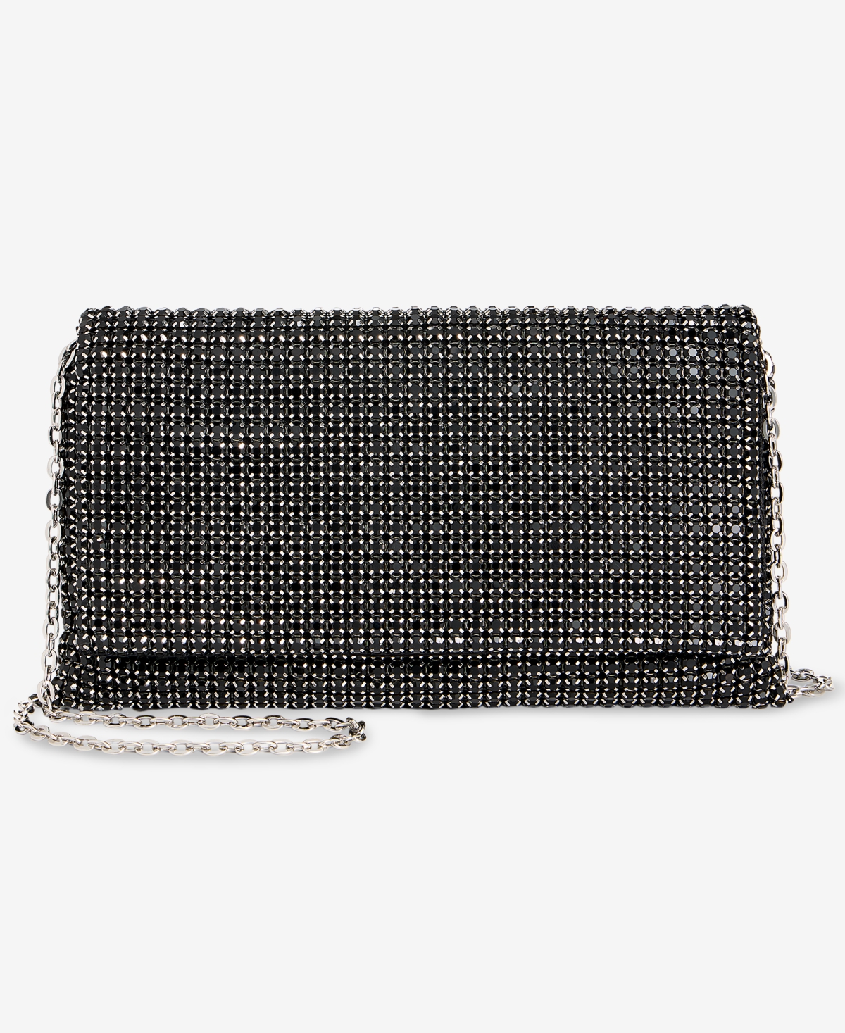 Inc International Concepts Prudence Small Diamond Mesh Crossbody, Exclusively At Macy's In Black
