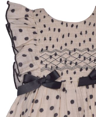 Baby Girls Polka Dot Smocked Dress