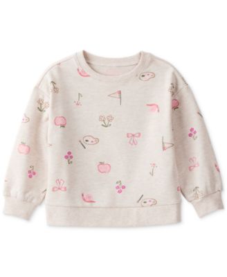 Carter's - Toddler Girls French Terry Long-Sleeve Pullover Sweatshirt