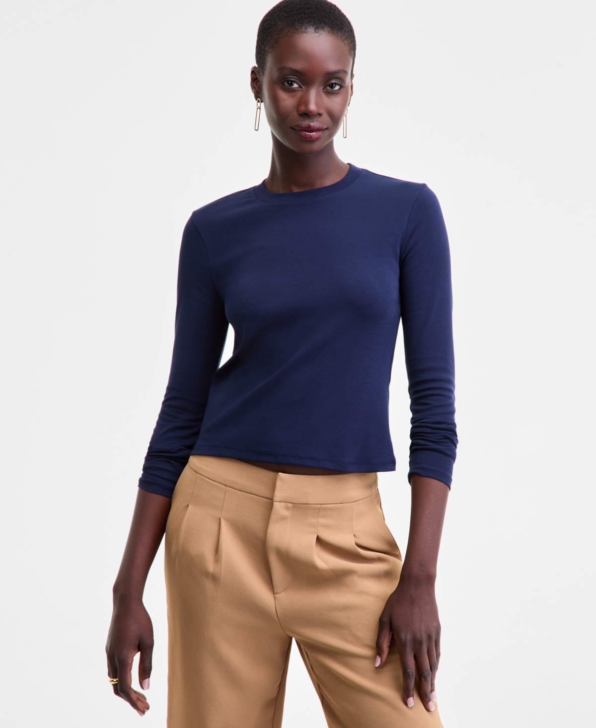 On 34th Women's Long-sleeve Top, Macy's Exclusive In Blue