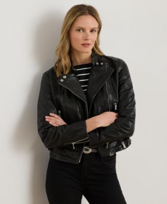 Lauren Ralph Lauren - Women's Tumbled Leather Moto Jacket
