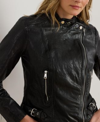 Tumbled-Leather Jacket