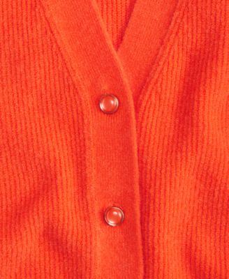 Women's Puff-Sleeve V-Neck Cardigan, Macy's Exclusive