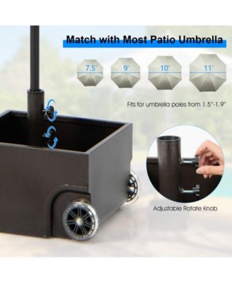 150 Pounds Patio Umbrella Base Stand Wheels Planter Outdoor