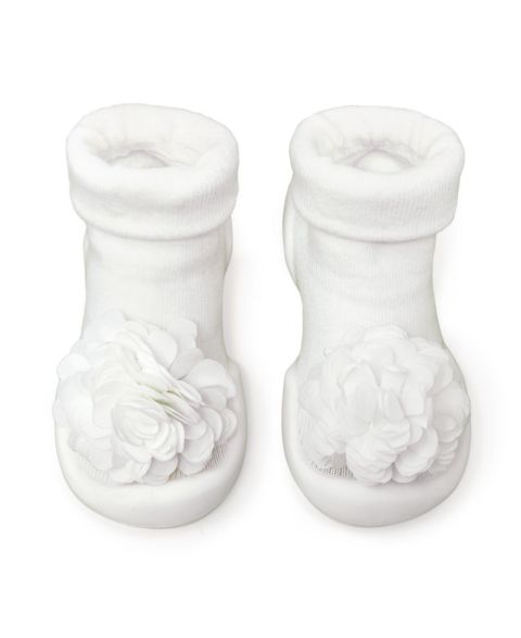 Обувь Komuello First Walk Sock Shoes Corsage - Snow для девочек-малышей
