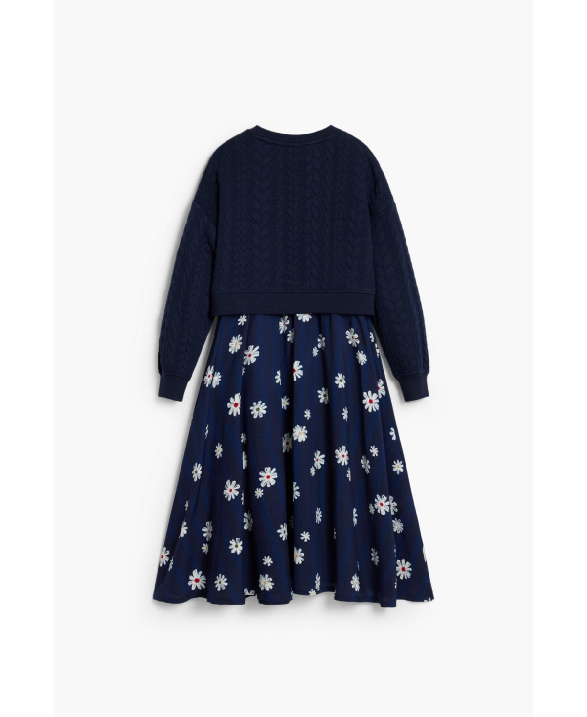 Desigual Girls Girls's 2-in-1 Floral Dress In Blue