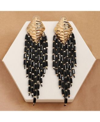 Women's Beaded Strand Drop Earrings