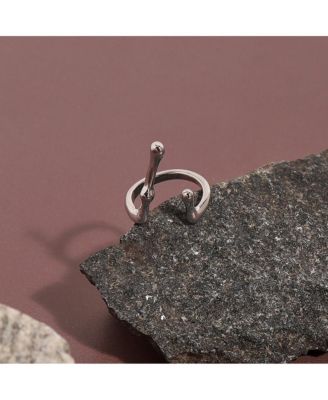 Women's Silver  Minimal Metallic Open Ring