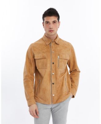 Men’s Suede Shirt Jacket, Created for Macy’s