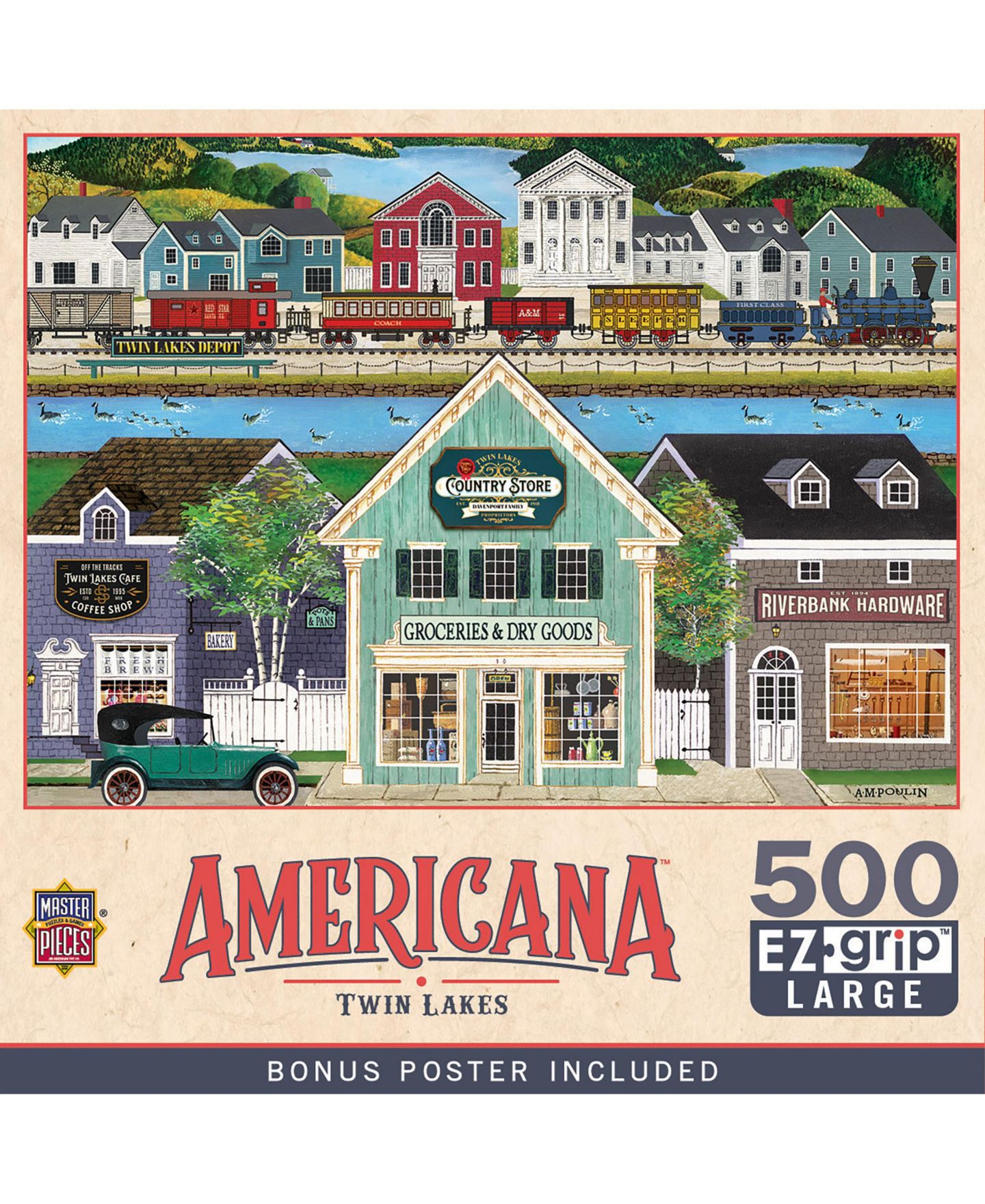 Детская игрушка MasterPieces Puzzles Americana - Twin Lakes 500 Piece EZ Grip Jigsaw Puzzle — фото 1