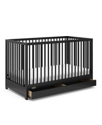 Teddi 5-in-1 Convertible Crib with Drawer - Black