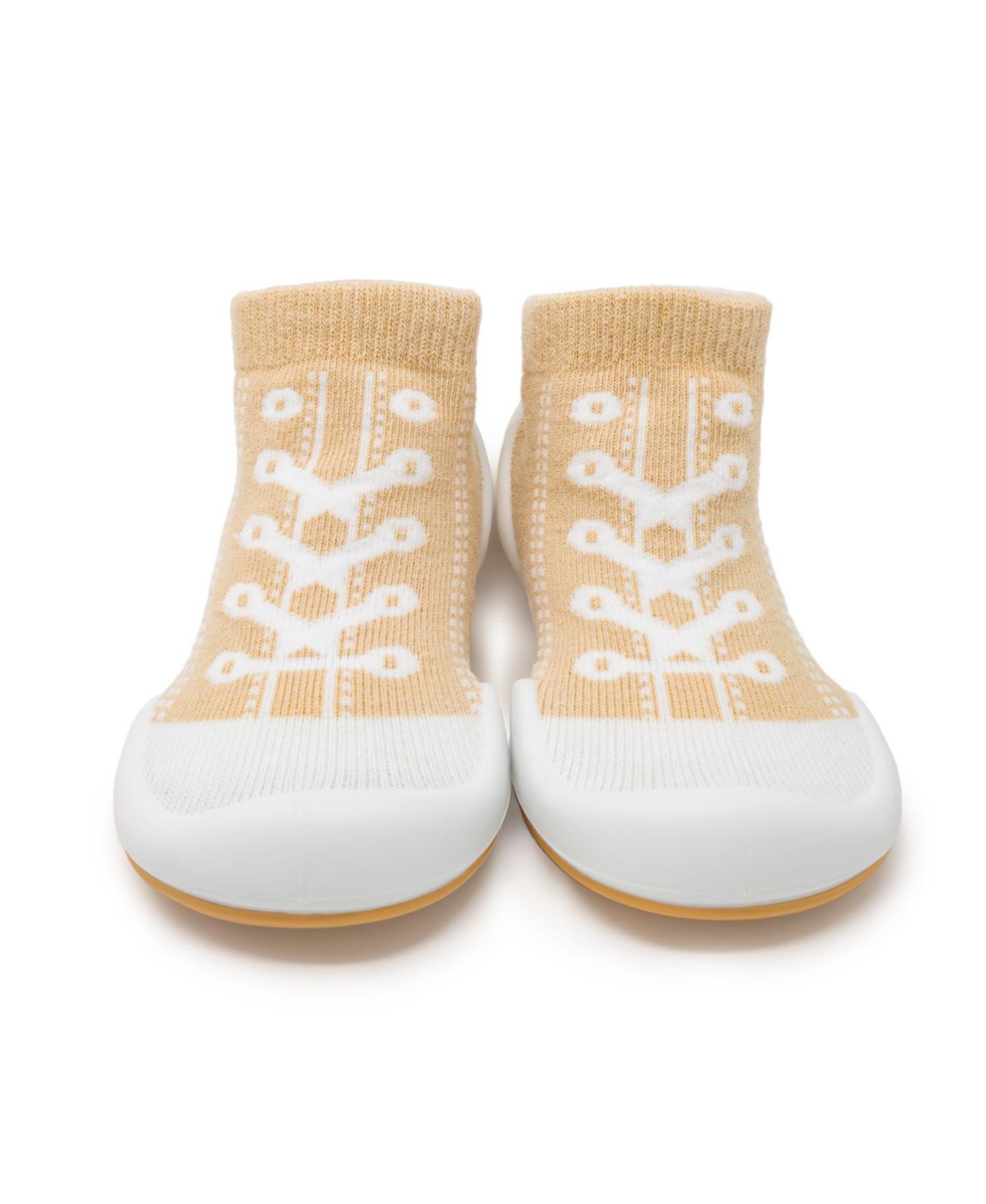 Кроссовки Komuello First Walk Sock Shoes Sneakers - Beige для малышей — фото 3