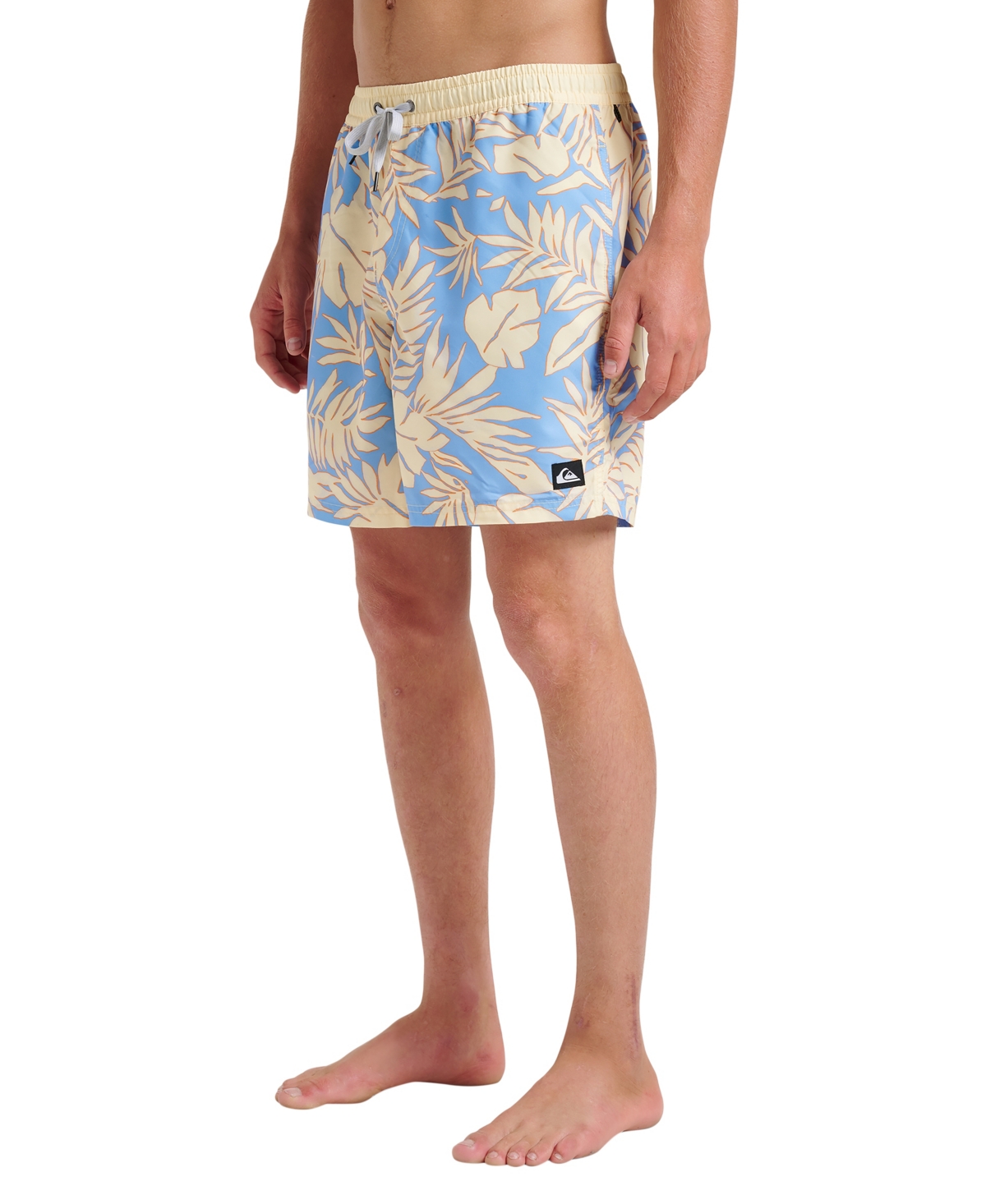 Quiksilver Everyday 17" Trippin' Palm Water Repellent Swim Trunks In Yellow