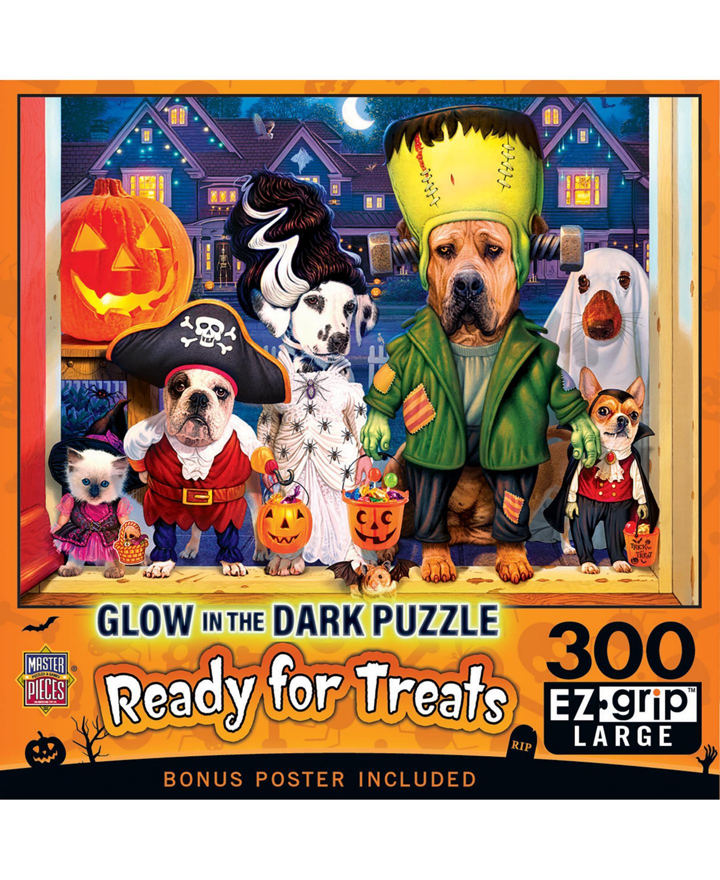 Детская игрушка MasterPieces Puzzles Glow in the Dark Ready for Treats 300 Piece Jigsaw Puzzle, Ages 11+ — фото 1