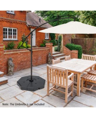 4 Pieces Patio Cantilever Offset Umbrella Weights Base Plate Set
