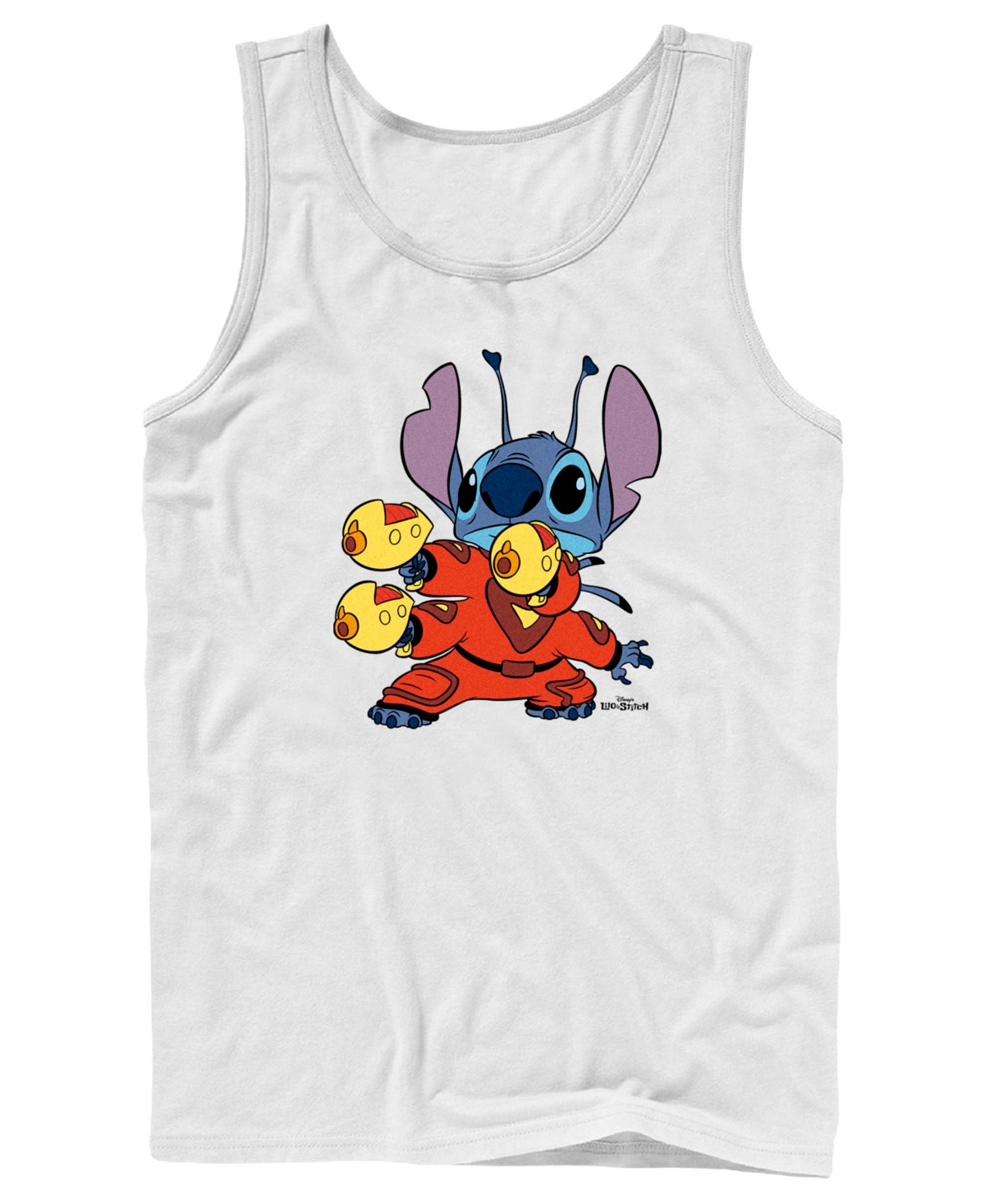 Men's Big Suit Stitch Tank Top - White