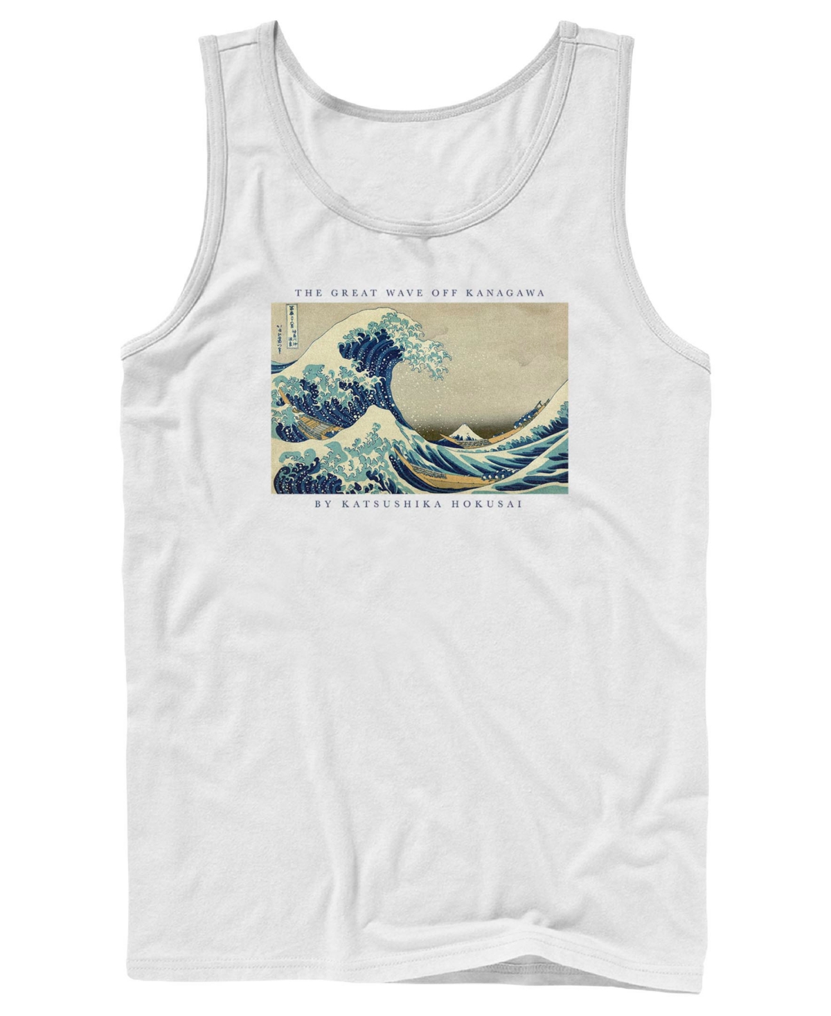Men's Great Wave Tank Top - White
