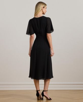 Women's Belted Georgette Dress