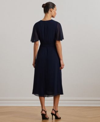 Women's Belted Georgette Dress
