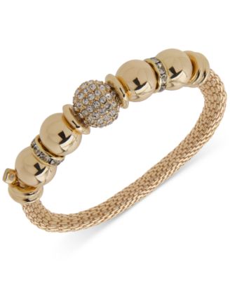 Nine West - Pav&eacute; Fireball Beaded Stretch Bracelet