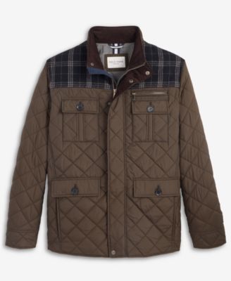 Men's Mixed Media Quilted Jacket