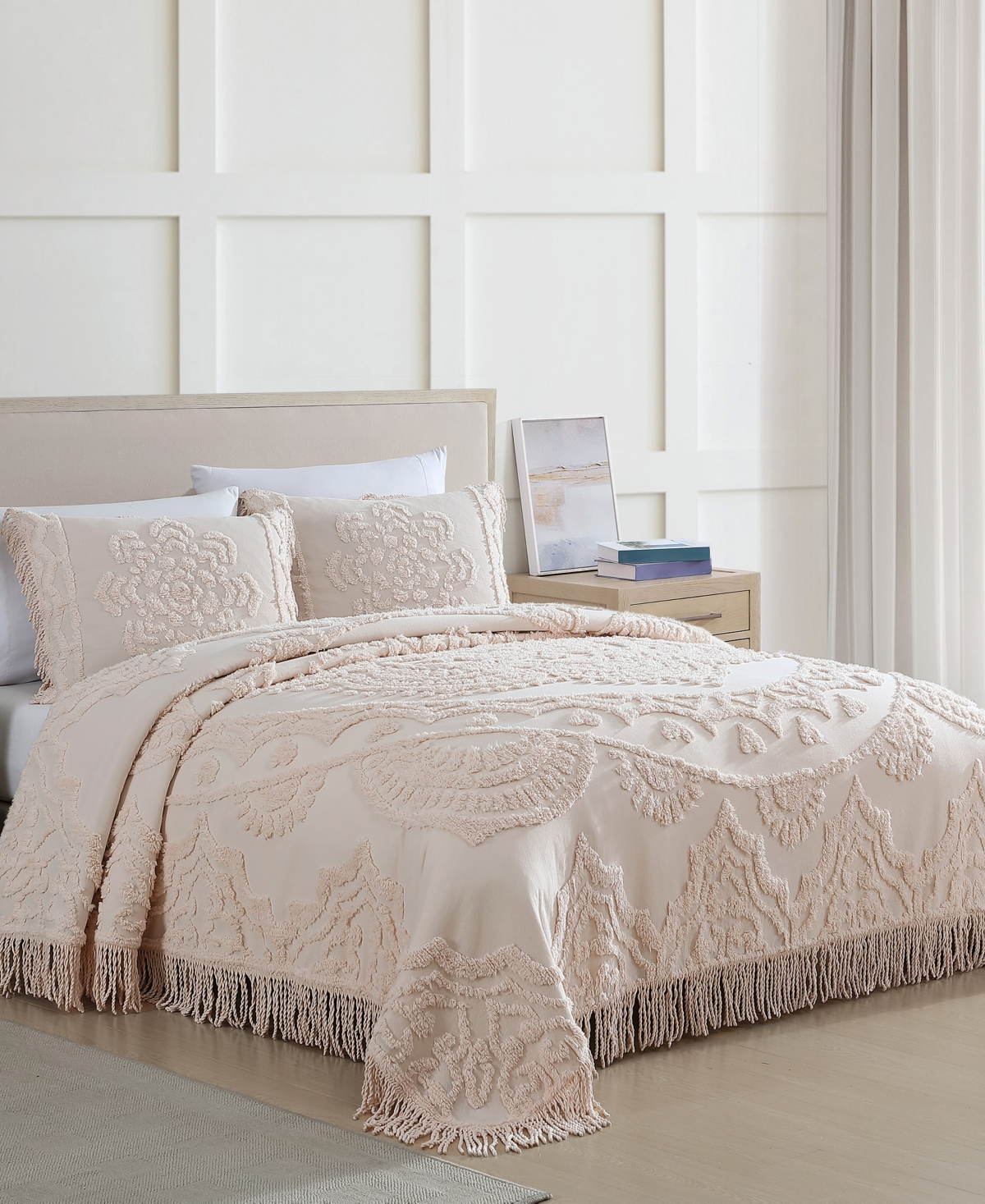 Beatrice Home Fashions Lotus Chenille Lightweight Bedspread