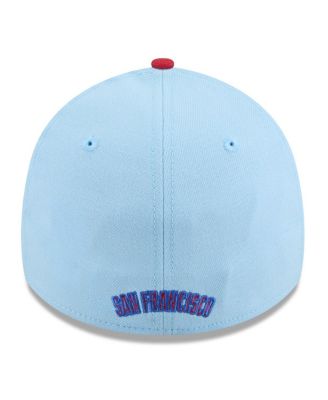 Men's Light Blue/Red San Francisco Giants 2025 Fourth of July 39THIRTY Flex Hat