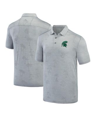 Tommy Bahama - Men's Gray Michigan State Spartans Sport Palm Coast Palmera IslandZone Polo Shirt