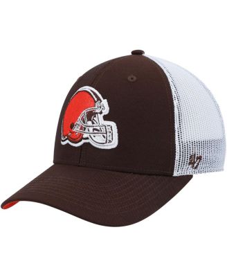'47 Brand - Big Boys and Girls Brown/White Cleveland Browns Adjustable Trucker Hat