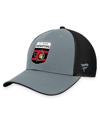 Men's Gray/Black Ottawa Senators Authentic Pro Home Ice Trucker Adjustable Hat