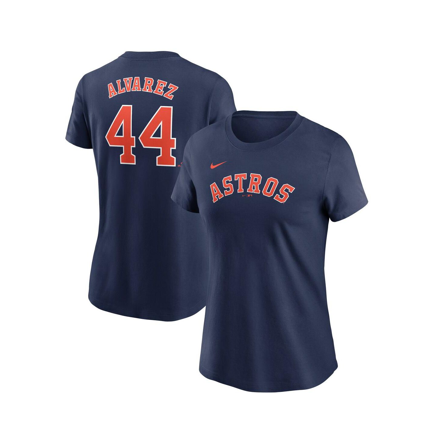Женская футболка Nike Yordan Alvarez Navy Houston Astros Fuse Name & Number — фото 1
