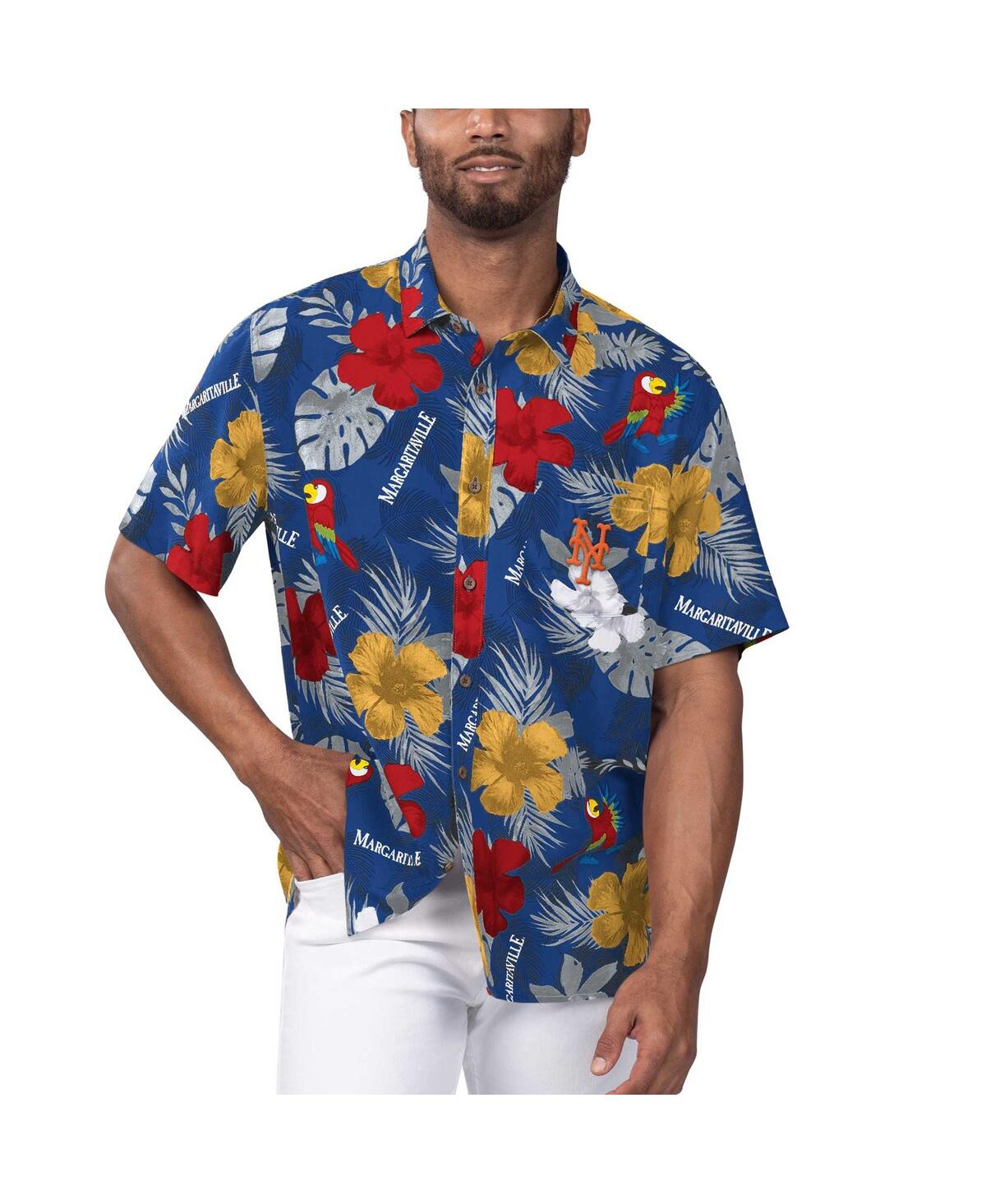 Men's Royal New York Mets Island Life Floral Party Button-Up Shirt - Royal